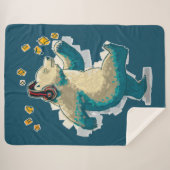 Dansend Beer Sherpa Deken (Voorkant (horizontaal))