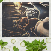 Dansend Beer Towel Beer Art Tea Towel Gift Theedoek (Gevouwen)