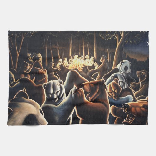 Dansend Beer Towel Beer Art Tea Towel Gift Theedoek (Horizontaal)