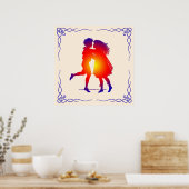  Dansend Couple Shining Poster (Keuken)