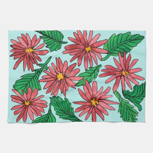 Dansend Daisies Theedoek (Horizontaal)
