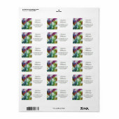 Dansend Daisy Flowers in het Adres van de Waterver Etiket (Full Sheet)