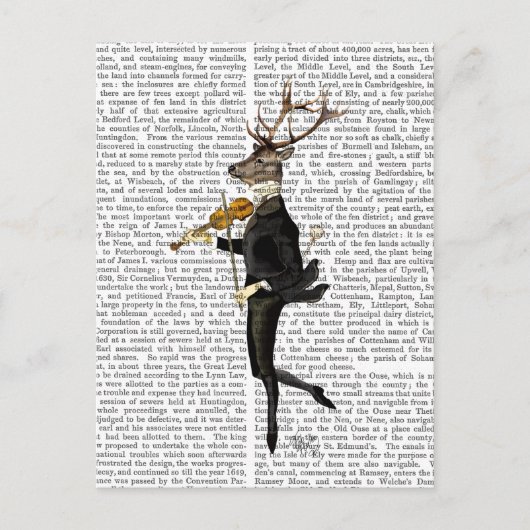 Dansend Deer met Violin Briefkaart (Voorkant)
