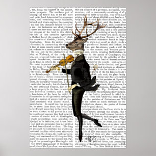 Dansend Deer met Violin Poster