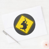 Dansend Elephant Xing. Ronde Sticker (Envelop)