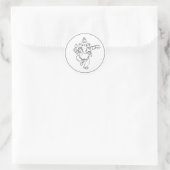 Dansend Festive Ganesh | Indiase God Ronde Sticker (Tas)