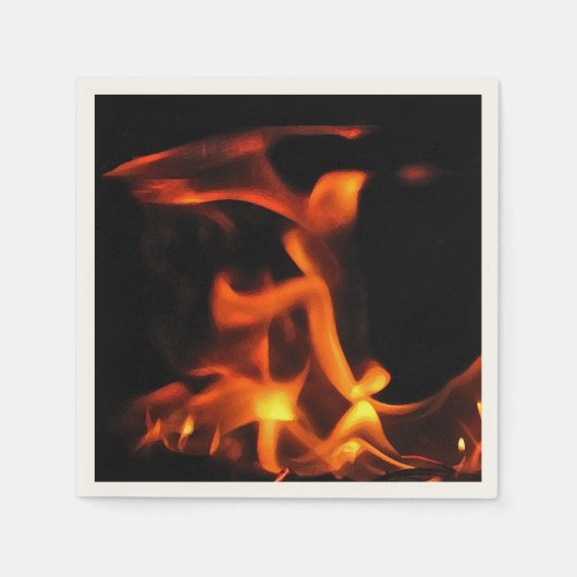 Dansend Fire Cocktail Napkins Servetten (Voorkant)