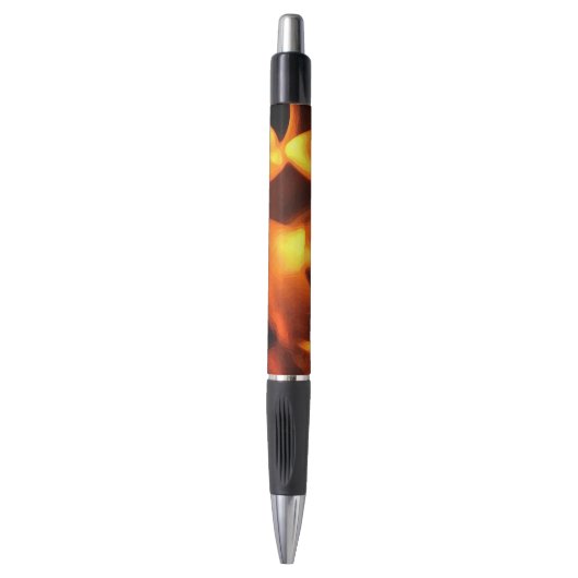 Dansend Fire Rubber Grip Pen (Voorkant Verticaal)