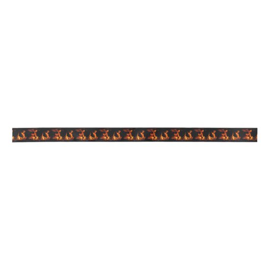 Dansend Fire Satin Ribbon Lint (Voorkant)