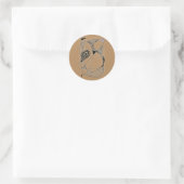 "Dansend Hen on Buff" Abstract Design Sticker (Tas)