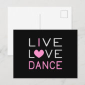 Dansend Live Love Dance Queen Dancer Ballet Gift Briefkaart (Voorkant / Achterkant)