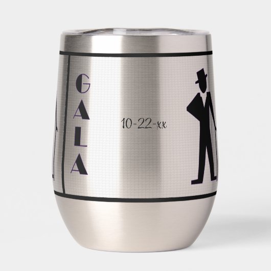 Dansend Man Formeel Gala met Datum (Achterkant)