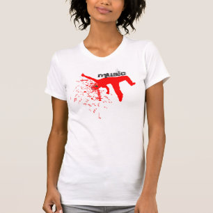 Dansend Man, Red Silhouette Music Concept Design 2 T-shirt
