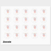 Dansend Melk met Magic Wand Ronde Sticker (Vel)