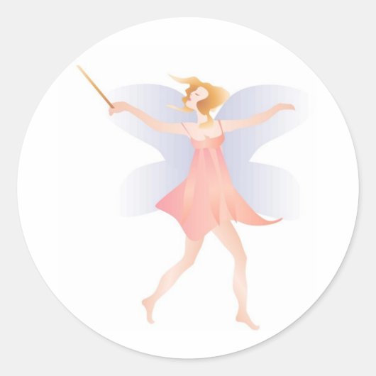 Dansend Melk met Magic Wand Ronde Sticker (Voorkant)