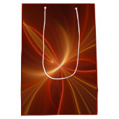 Dansend met de lichte moderne Abstracte fractale k Medium Cadeauzakje (Achterkant)