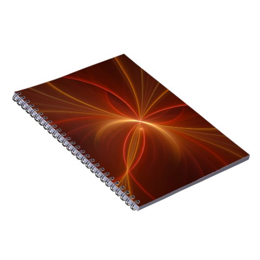 Dansend met de lichte moderne Abstracte fractale k Notitieboek (Rechterzijde)