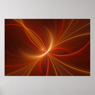 Dansend met de lichte moderne Abstracte fractale k Poster
