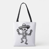 Dansend Mexicaans Skelet Draagtas (Achterkant)