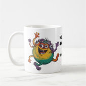 dansend monster koffiemok (Links)