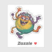 dansend monster sticker (Vel)