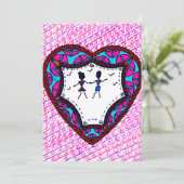 Dansend paar feestdagenkaart (Staand voorkant)