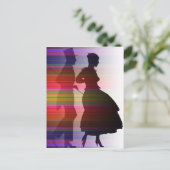 dansend paar in sillouette briefkaart (Staand voorkant)