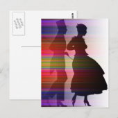 dansend paar in sillouette briefkaart (Voorkant / Achterkant)