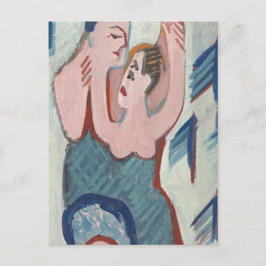 Dansend paar moderne kunst briefkaart (Voorkant)