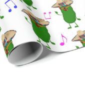 Dansend Pickle met Sombrero Cadeaupapier (Rol Hoek)