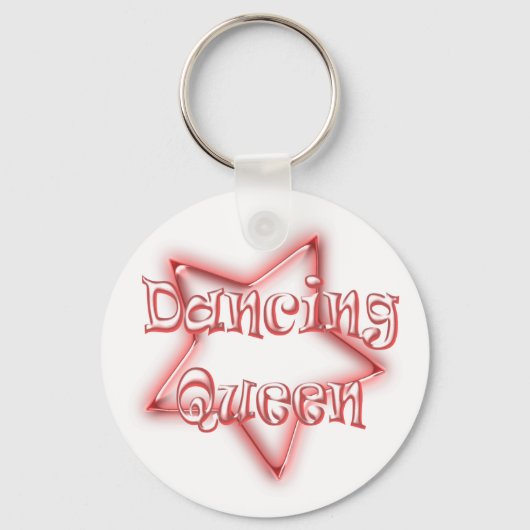 Dansend Queen Girls Pink Logo Sleutelhanger (Voorkant)