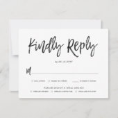 Dansend Script Bruiloft antwoord Kaart Maaltijdkeu (Voorkant)