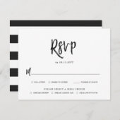 Dansend Script Bruiloft RSVP Maaltijd Keuze (Voorkant / Achterkant)