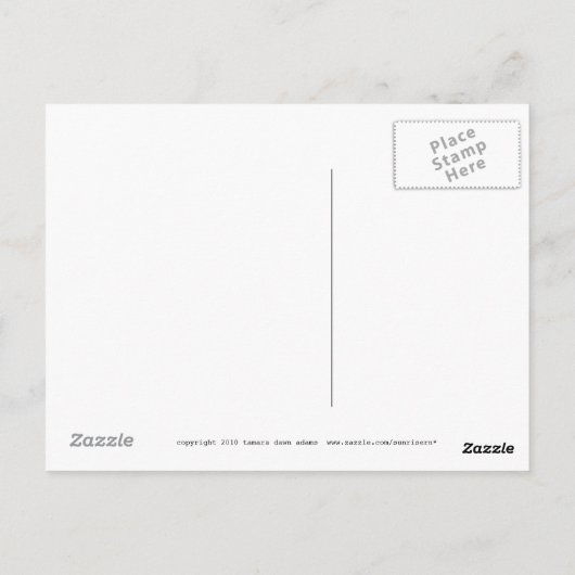 Dansend Seagull Briefkaart (Achterkant)