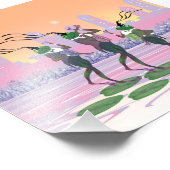 Dansend Singing Party Kikkers Foto Afdruk (Hoek)