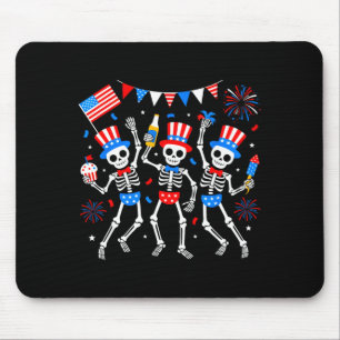 Dansend skelet 4 juli amerika usa Amerikaans Muismat