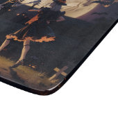 Dansend Skelet Decoratief Glas Snijplank (Hoek)