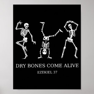 Dansend Skelet Droge Botten Komen tot Leven Christ Poster