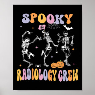 Dansend Skelet Griezelige Radiologie Crew Röntgen Poster