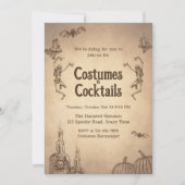 Dansend Skelet  Halloween Invitation Feestdagenkaart (Voorkant)