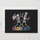 Dansend Skelet Radiologie X-ray Tech Patriottisch Kaart (Voorkant)