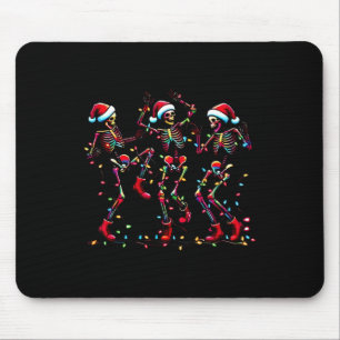 Dansend Skelet Santa Xmas Light Christmas Muismat