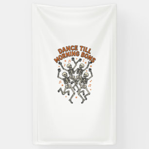 Dansend Skelet Shirt Vintage Grappig Bot Dans Kuns Spandoek