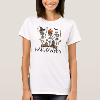 Dansend Skelet Trio, Halloween Feest T-shirt