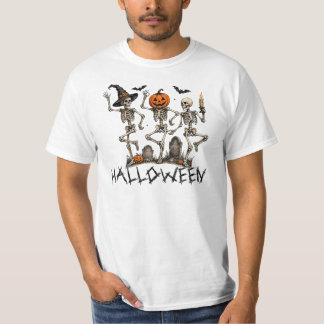 Dansend Skelet Trio, Halloween Feest T-shirt