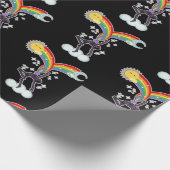 Dansend Skelet Wrapping Papier "Rainbow Dancer" (Hoek)
