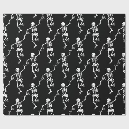 Dansend Skeleton Cadeaupapier (Vlak)