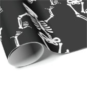 Dansend Skeleton Cadeaupapier (Rol Hoek)