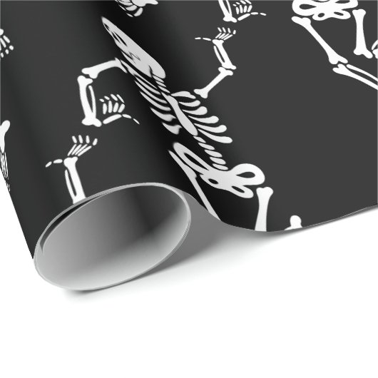 Dansend Skeleton Cadeaupapier (Rol Hoek)