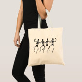 Dansend Skeleton Canvas tas (Voorkant (product))